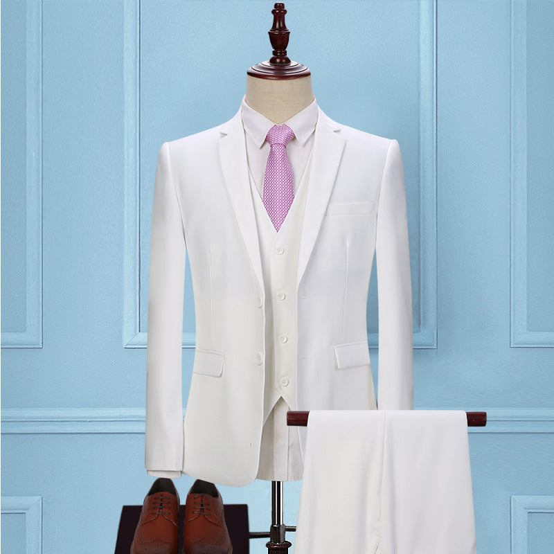 Men's Three-Piece Suit Professional Slim Fit Formal Suit Business - Clothing Personality