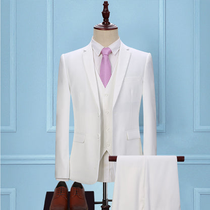 Men's Three-Piece Suit Professional Slim Fit Formal Suit Business - Clothing Personality