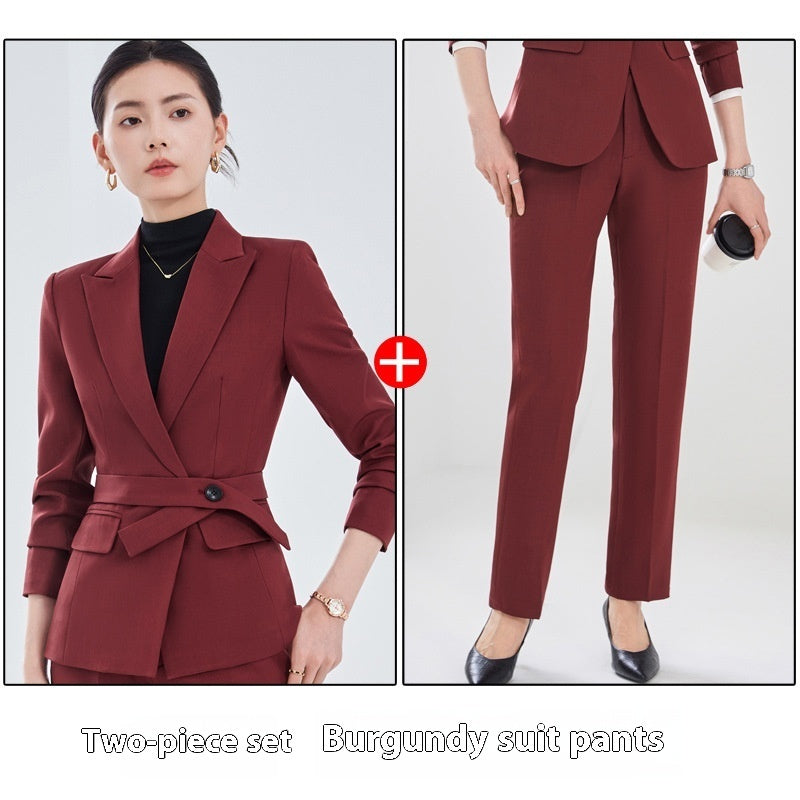 Executive Women's Suit - Long Sleeve Coat and Pants Set