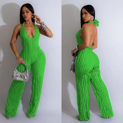 Women's Stylish Feather Feather Pleated Jumpsuit Collection