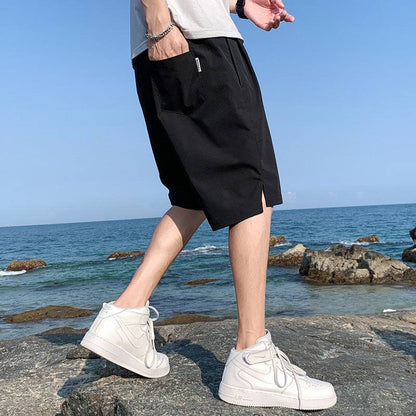 Ice Silk Shorts Summer Thin Quick-drying Casual Pants Men's Beach Basketball Sports Pants - Clothing Personality