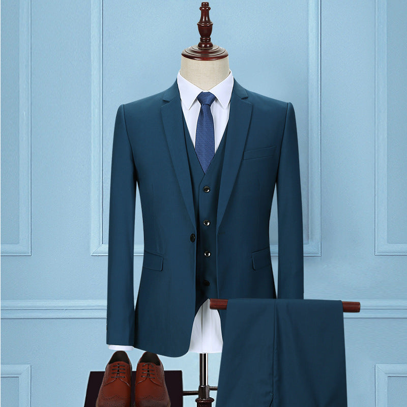 Men's Three-Piece Suit Professional Slim Fit Formal Suit Business - Clothing Personality