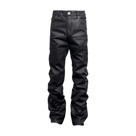 Designer Zip Black Roxed Pants Denim - Clothing Personality
