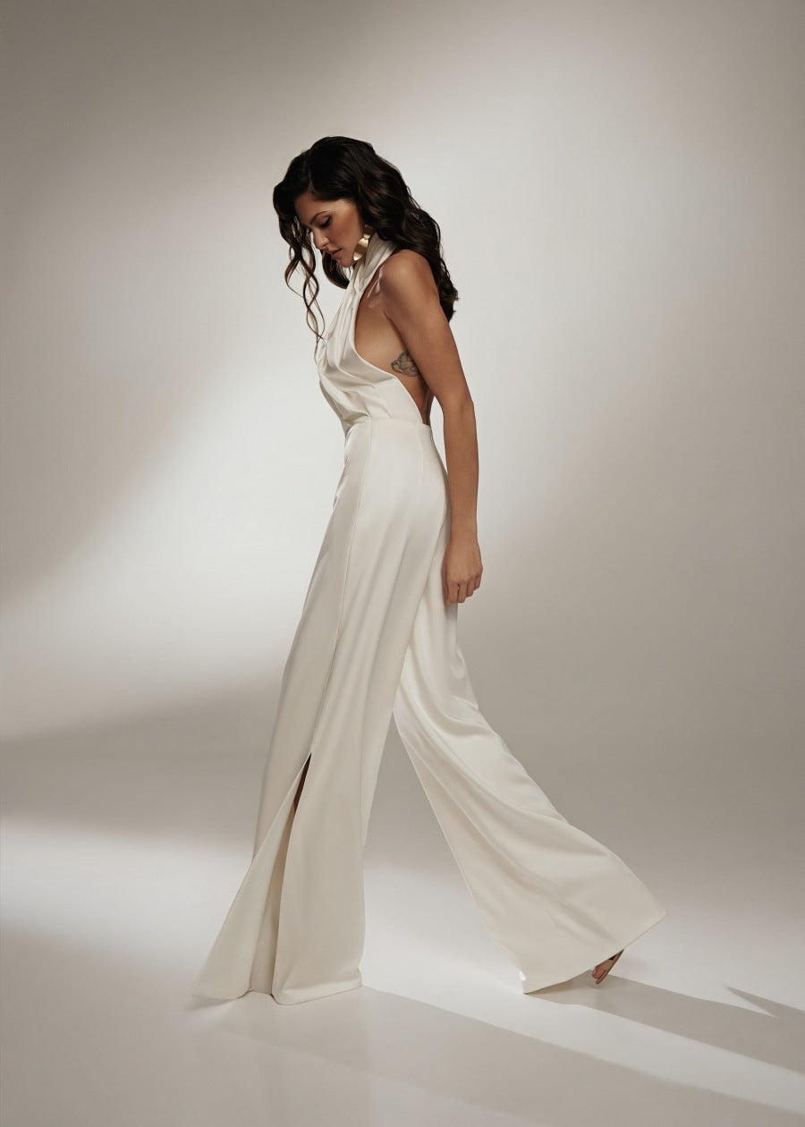 Sleeveless Halter Jumpsuit Sexy Halter Jumpsuit - Clothing Personality