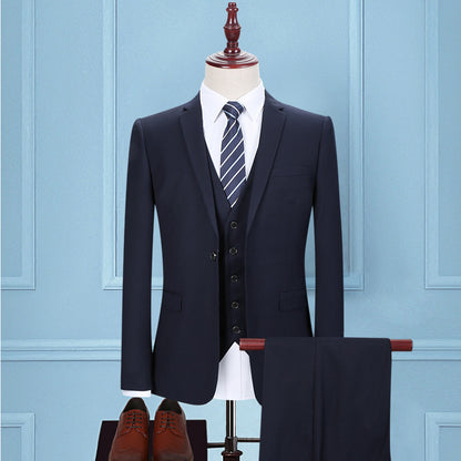 Men's Three-Piece Suit Professional Slim Fit Formal Suit Business - Clothing Personality