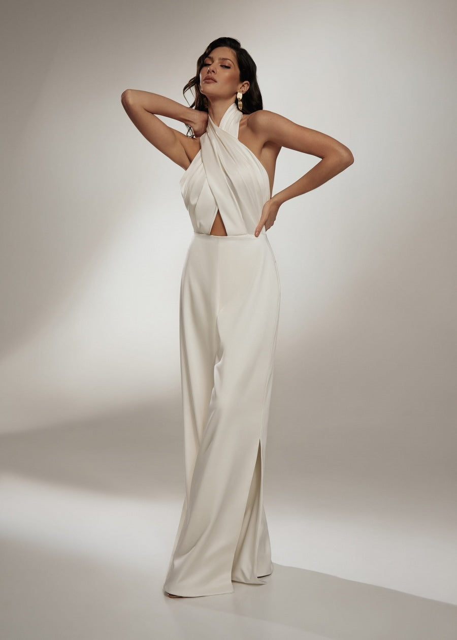 Sleeveless Halter Jumpsuit Sexy Halter Jumpsuit - Clothing Personality
