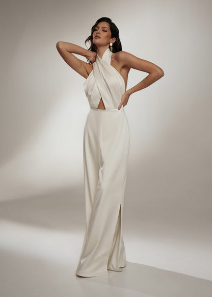 Sleeveless Halter Jumpsuit Sexy Halter Jumpsuit - Clothing Personality