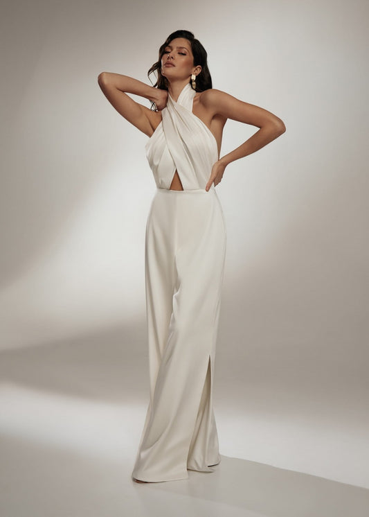 Sleeveless Halter Jumpsuit Sexy Halter Jumpsuit - Clothing Personality